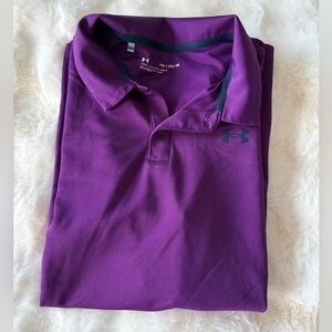Under Armour Boy’s Golf Polo Shirt in Rich Purple